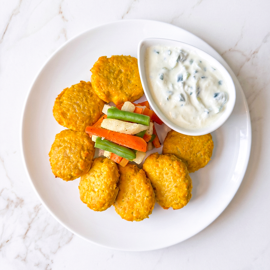 Eggplant Kofta with Roasted Vegetables and Tazatziki